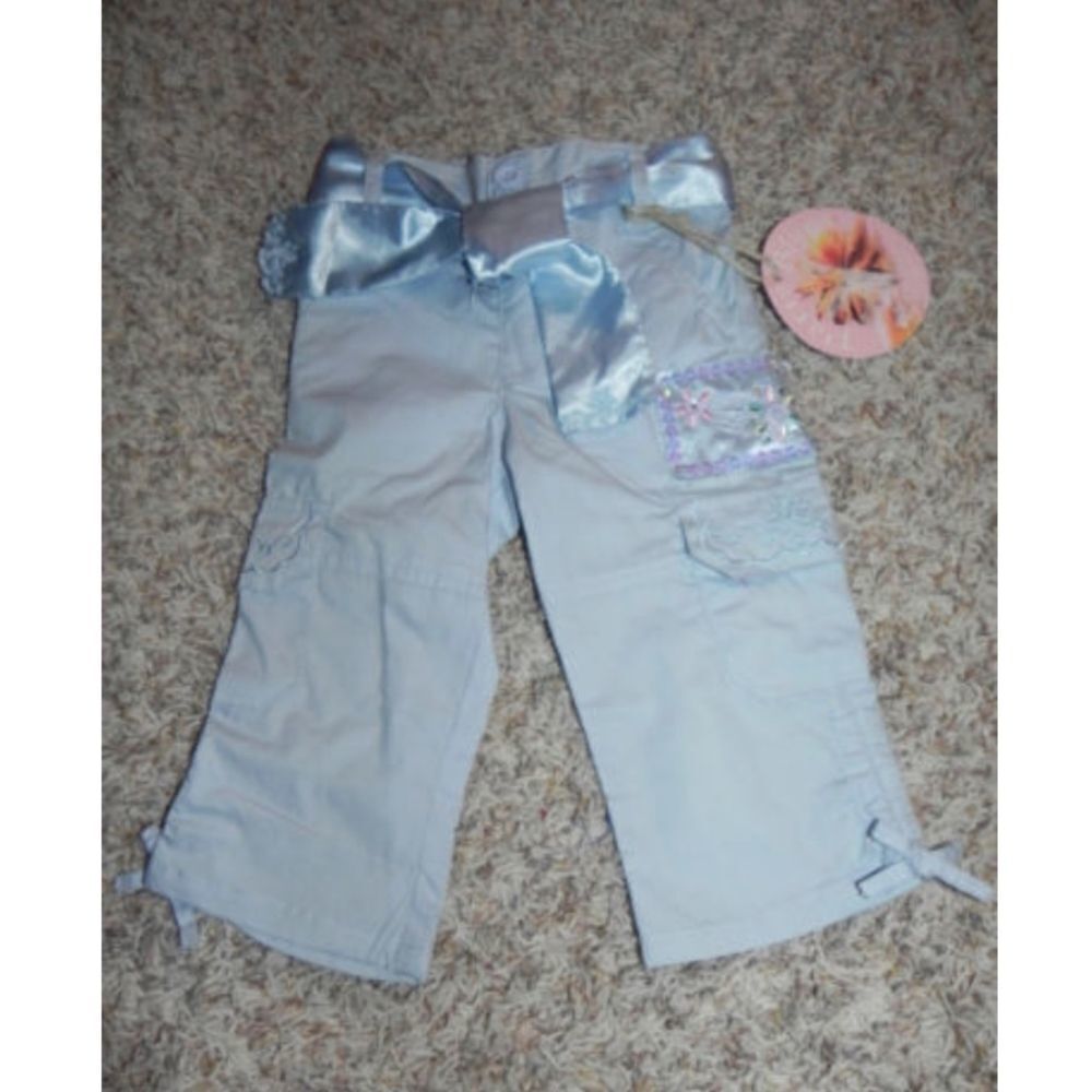 Paris Blues Pants Blue Cotton Size 2T Girls NWT